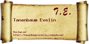 Tanenbaum Evelin névjegykártya